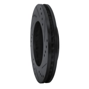 Toyota Camry Brake Rotor (1) - Front Left - R1 Concepts - Drilled & Slotted - Black - `92-`01